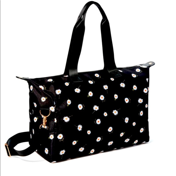 NEW Alice+Olivia Duffel Bag Daisy Pattern Removable Shoulder Strap & Zipper … - Picture 3 of 8